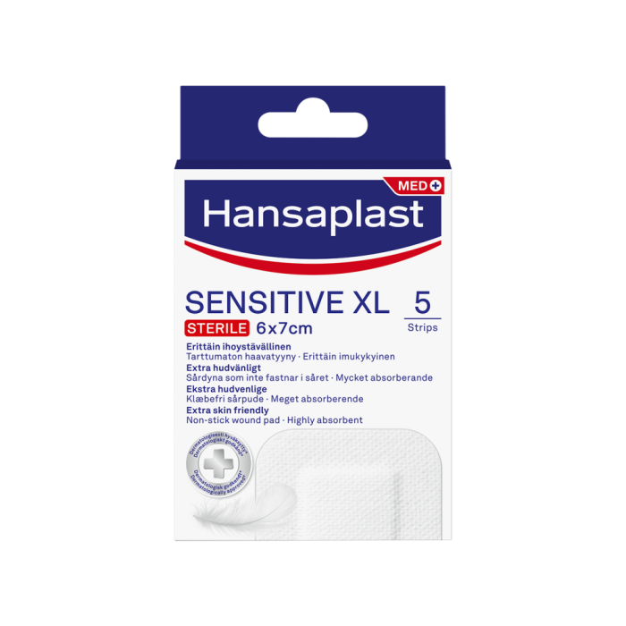 Hansaplast Sensitive XL 6X7cm 5 kpl kuva 3