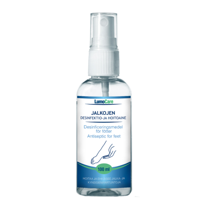 1000025529_LumoCare_Jalkojen_desinfektio_ja_hoitoaine_100_ml_pakkauskuva_Pakkauskuva23844_jpg