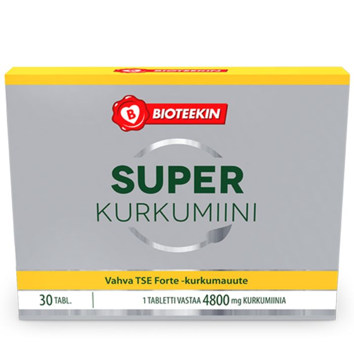Bioteekin Super Kurkumiini vahva, kotimainen ravintolisä                           