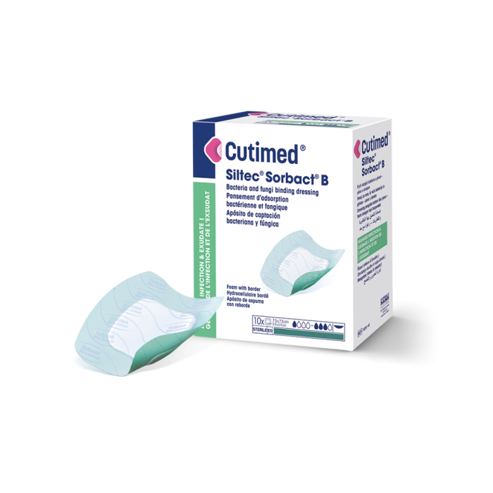 Cutimed Siltec Sorbact B sterile 7,5 x 7,5 cm 73251-76 10 kpl kuva 1