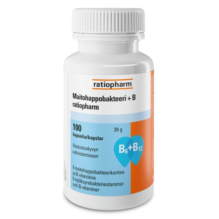 Maitohappobakteeri +B ratiopharm purkki 100 kaps kuva 1