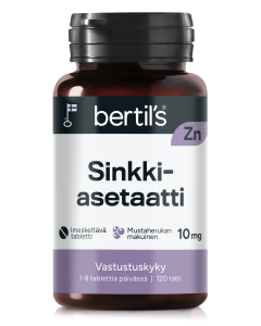 Bertils Sinkkiasetaatti 120 tabletti
