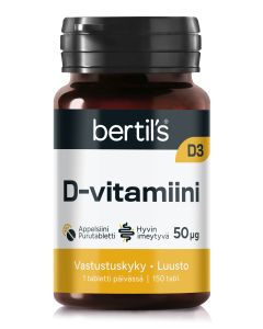 bertils D3-vitamiini 50 mikrog 150 tabl