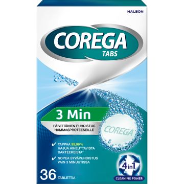 Corega Tabs 3 min 36 kpl