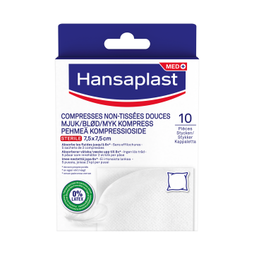 Hansaplast Soft Compress 7,5 x 7,5 cm 10 kpl