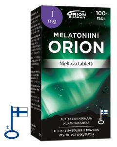 Melatoniini Orion 1 mg nieltävä 100 TABL