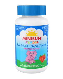 Minisun Kalsium+D-vitamiini Pehmofantti jr. 60 kpl