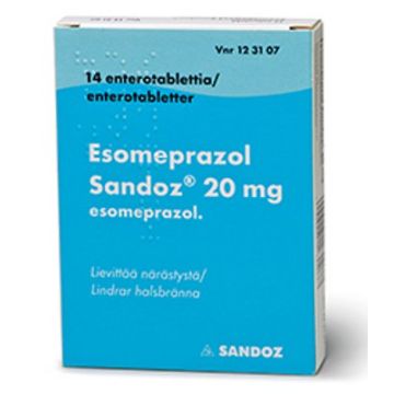 ESOMEPRAZOL SANDOZ enterotabletti 20 mg 14 fol