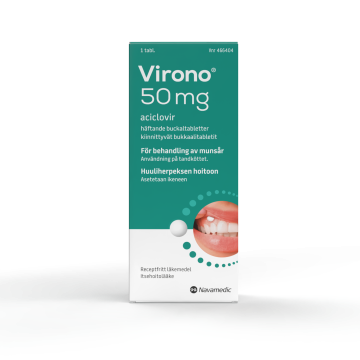 VIRONO bukkaalitabletti, kiinnittyvä 50 mg 1 fol