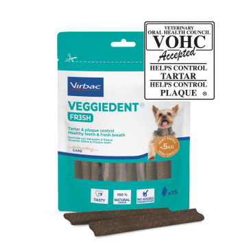 Virbac VeggieDentFr3sh koirille alle 5 kg 15 kpl