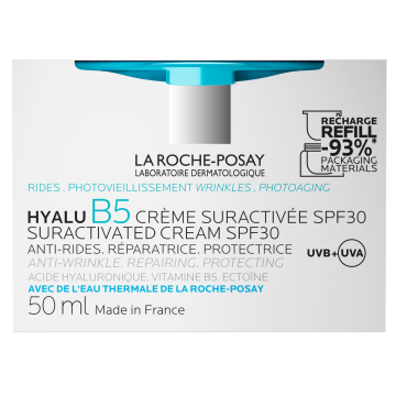LRP Hyalu B5 Suractivated Cream SPF30 Refill päivävoide täyttöpakkaus 50 ml