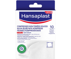 Hansaplast Soft Compress 7,5 x 7,5 cm 10 kpl